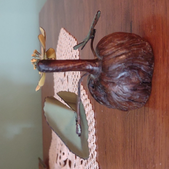 Norman Brumm Enamel Flower on Wooden Burl - Picture 3 of 6